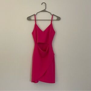 Blue Blush Pink Cut Out Body-con Dress
